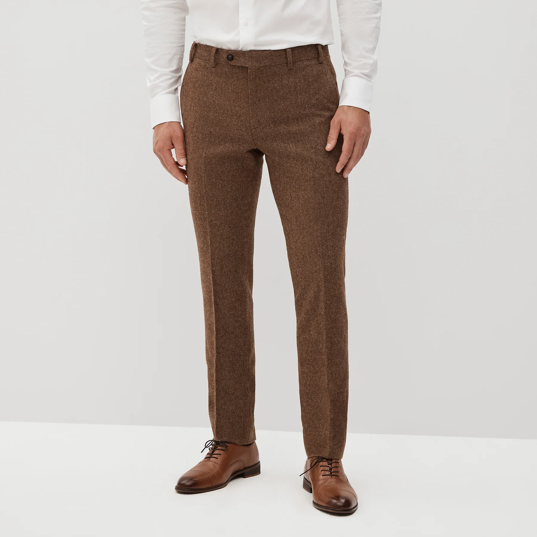 Pantalón regular en mezcla de lana